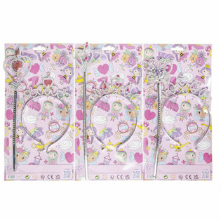 PRINCESS STAF + TIARA ON CARD (12 pcs.)
