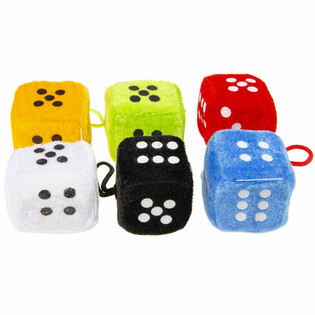 Plush Dice - Mixed Colors 4.5 x 4.5 cm (24 pcs)