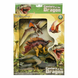 DINOSAUR 3-PIECE TOY FIGURE SET - IN LARGE GIFT BOX (1 pc.)