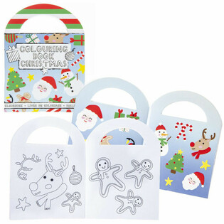 Small Christmas Coloring Books with Stickers (48 pcs)