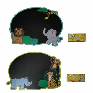 Wild Animal Chalkboard with Chalk - Display of 24
