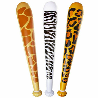 LARGE INFLATABLE WILD ANIMALS CLUB - 85CM LONG - MIXED COLORS (12 pcs)
