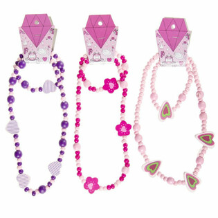 Wooden Kids Necklace + Bracelet Set (48 pcs)