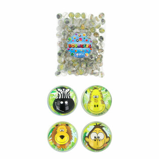 Mixed Jungle Animals Bouncy Balls - Ø 3.3 cm (100 pcs)