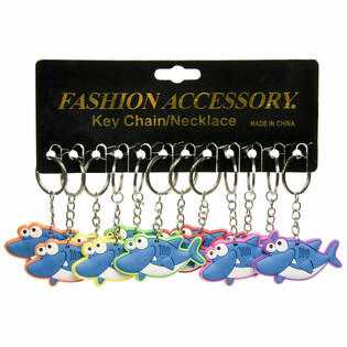 Shark Keychains - Assorted Colors (48 Pcs)