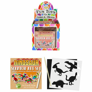 ECO FRIENDLY MAGIC SCRATCH DINOSAUR DISPLAY (108 pcs)