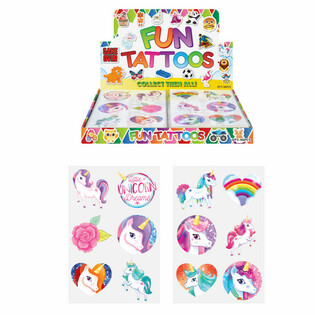 Unicorn Fun Tattoos: Display Pack (96 pcs)