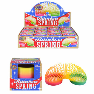 RETRO TOYS - RAINBOW SPIRAL Ø 6.5 CM. IN DISPLAY (12 pcs.)