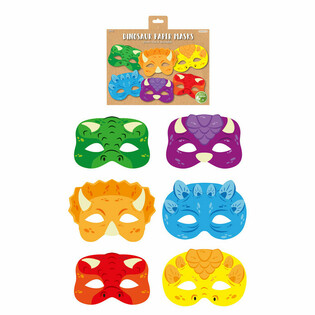 ECO FRIENDLY Dinosaur Paper Masks (Pack of 12)