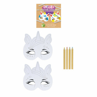 ECO FRIENDLY - Color Your Own Unicorn Masks (12 sets)