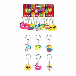 KEYRINGS - SUMMER STYLE (12 pcs.)