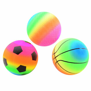 Mixed Design Rainbow Balls Ø23 Cm (24 pcs.)