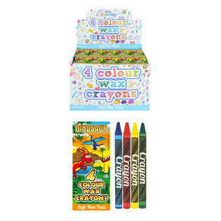 4-Piece Crayon Set - Dinosaur Display Model (120 pcs.)