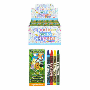 4-Piece Wax Crayon Sets 'Jungle Animals' - Display (120 pcs)