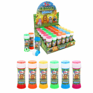 Jungle Animals Bubble Blower 50ml in Display (36 pcs)