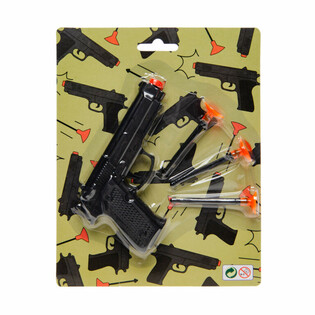 Toy Gun with 3 Suction Cups on Card (12 pcs.)