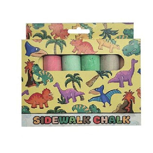 6-Piece Large Sidewalk Chalk - Dinosaur Model (12 Packs)