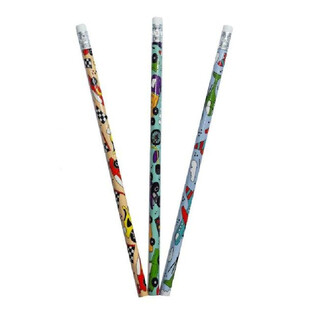 VEHICLE PENCIL WITH ERASER (12 pcs)