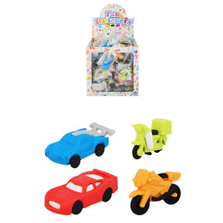 ERASERS - MODEL: MIX VEHICLES - IN DISPLAY (80pcs.)