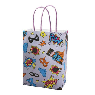 PAPER GIFT BAG - SUPERHERO - Dimensions 16x9x22 CM (12 pcs.)