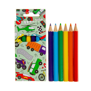 6-Piece Colored Pencil Set - Vehicles (24 pcs)