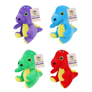 Plush Dinosaur - 19cm High - Mixed Colors (12 pcs)