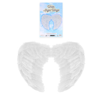ADULT ANGEL FEATHER WINGS - COLOR: WHITE (12 pcs.)