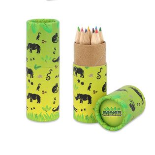 12x Colored Pencils in Case: Jungle Animal Model - Display (20 pcs.)