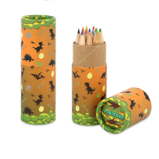 12x Colored Pencils in Tube: Model: Dinosaur - in Display (20 pcs.)
