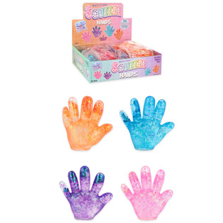 Squeeze Hand - Fidget Toy - Mixed Colors - in Display (12 pcs)