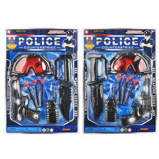 Police Playset with Suction Cup Gun and Glasses (6pcs)