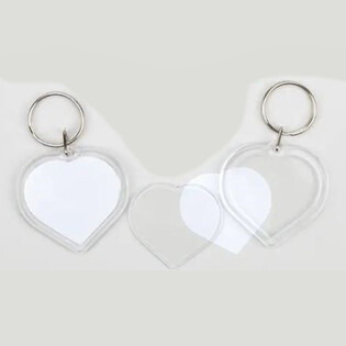 Color Your Own Heart Keychain - 48 Pieces