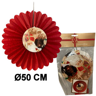 SINTERKLAAS DECORATION FAN &Oslash;50 CM - FOLDABLE (6 pcs)