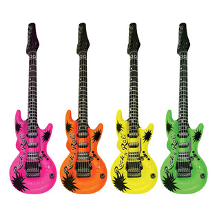 Inflatable Guitar Neon Mix - 95cm (12 pieces)