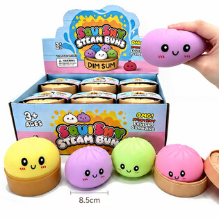 RAGE - Squishy Bun Dumplings LARGE (8.5x8.5x4.8 cm) - Viral 2026 Fidget Toy (12 pcs)