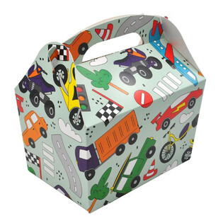 MENU BOX MODEL: VEHICLES - Dim 18.5x12x19 CM - FOOD BOX - KIDS BOX (24 pcs.)