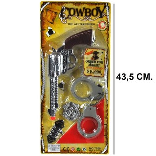COWBOY TOY SET ON CARD - MODEL 5 (6 pcs)