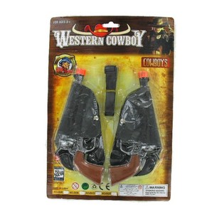 Cowboy Toy Gun Set on Card - Model 1 (6 pcs)