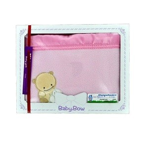 BABY BOW FLEECE BLANKET - PINK