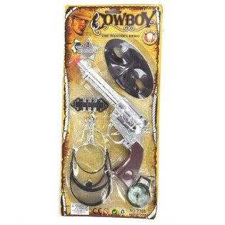 Cowboy Toy Playset on Card - Model 7 (6 pcs.)