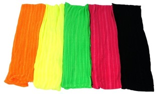 Neon Vertical Thin Stripe Snood Scarf Mix (10 pcs)